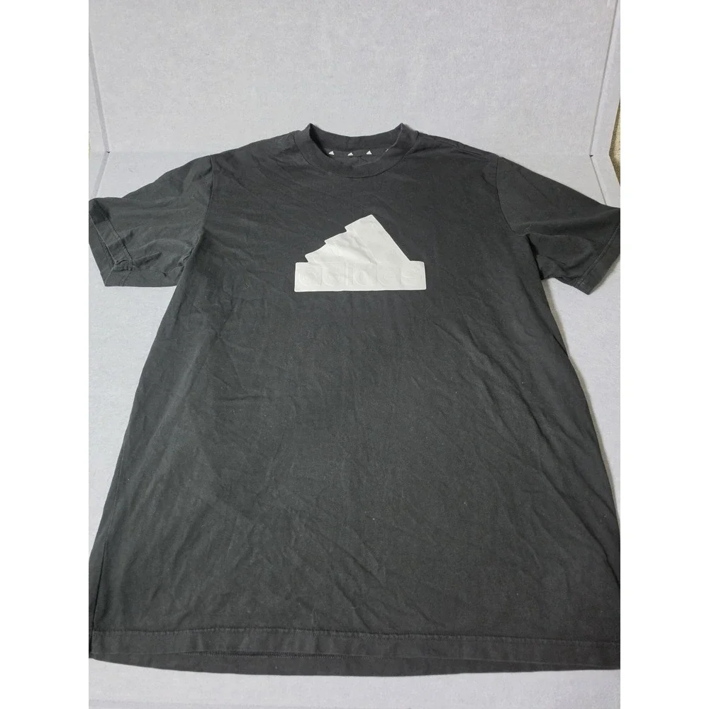 Adidas Men's T-Shirt Crew Neck Short Sleeve Black sz L